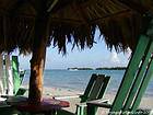 Relaxed bistro on the beach facing the Matica, Boca Chica, Dominican Rep..