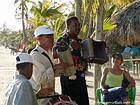Musicians in concert on the beach, Boca Chica, Dominican Rep..