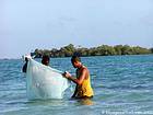 Fishing plastic bag before the Matica, Boca Chica, Dominican Rep..
