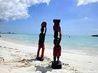 Statues on the beach, Boca Chica, Dominican Rep..