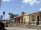 Colored houses, the Cuesta Hosto, Santo Domingo, Dominican Rep..