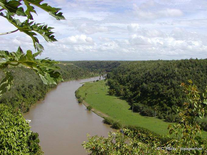 Overlooking the valley of the Rio Chavon Altos de Chavon, Dominican Rep.
