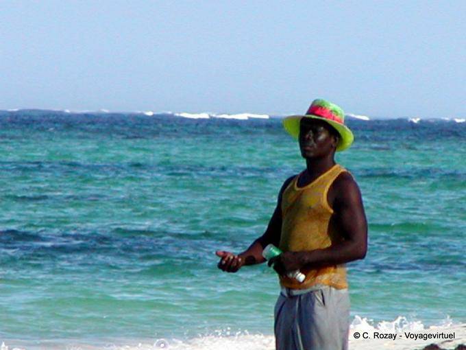 Fisherman without a cane, Bavaro, Dominican Rep.