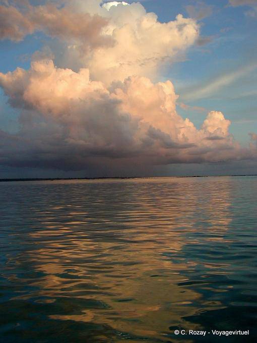 Reflecting storm cloud over the Caribbean Sea, Boca Chica, Dominican Rep.