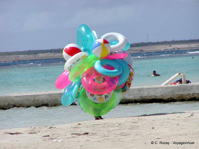 Seller-street buoys, Boca Chica, Dominican Rep.