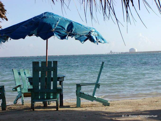 Tranquility facing the Zona Franca Caucedo, Boca Chica on the beach, Dominican Rep.