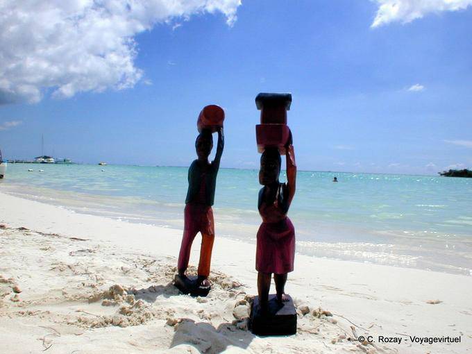 Statues on the beach, Boca Chica, Dominican Rep.