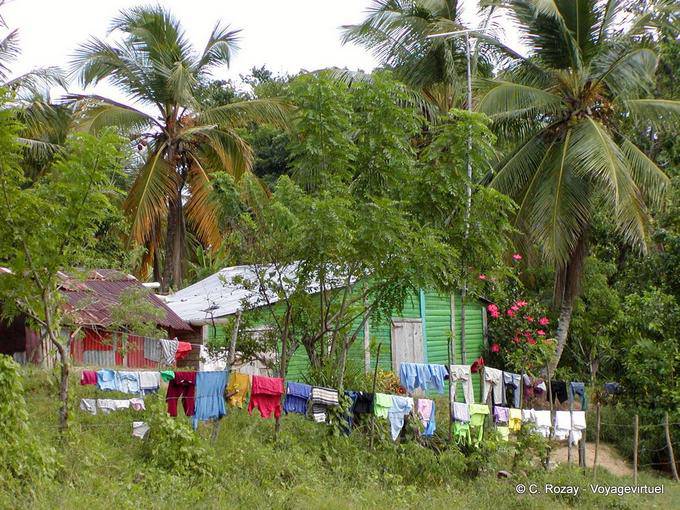 Case and cloth hanged Miches Hata Mayor, Dominican Rep.