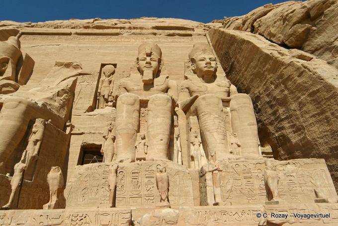 Colossi of Pharaoh Ramses II, right next to Ibsamboul, Abu Simbel - Egypt