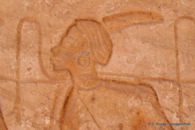 Fragment of a frieze of the Sun Temple of Ramses II (close up), Abu Simbel - Egypt