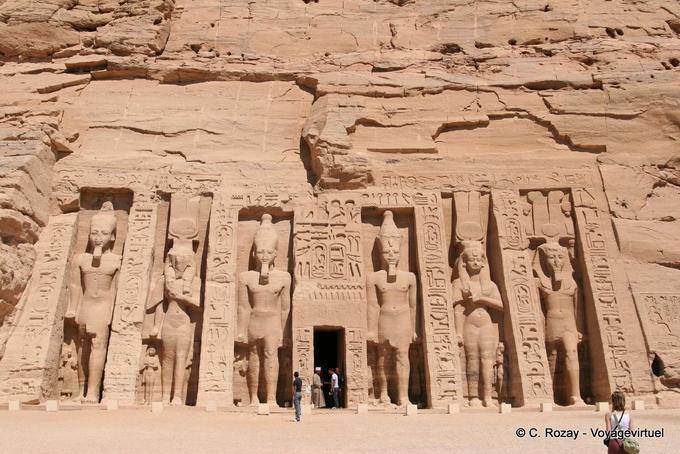 Decline in pylon Nefertari Temple, Abu Simbel - Egypt