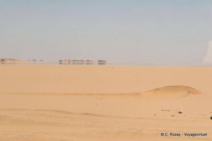 Mirage on the road to Abu Simbel - Egypt