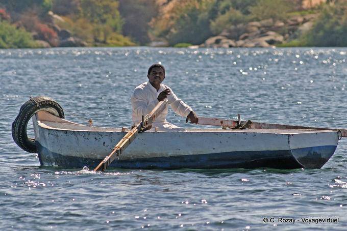 Rowing on the Nile, Aswan - Egypt