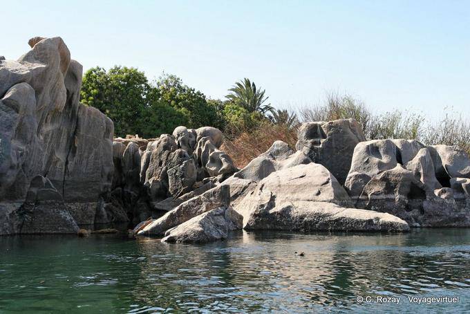 Rocks Elephantine Island, Aswan - Egypt