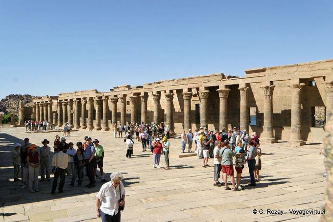 Colonnade of the entrance of the temple of Philae - Egypt