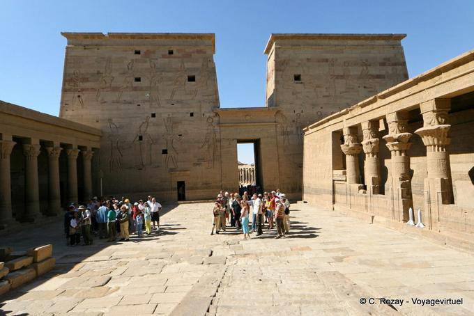 The first tower seen from the Mammisi Philae - Egypt