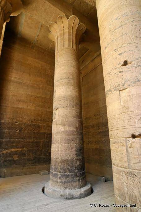 Pronaos column, Temple of Philae - Egypt