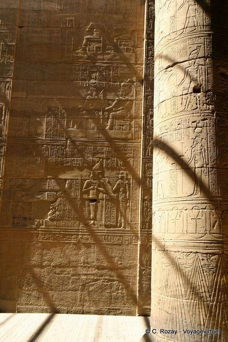 Shadows on the columns, Temple of Philae - Egypt