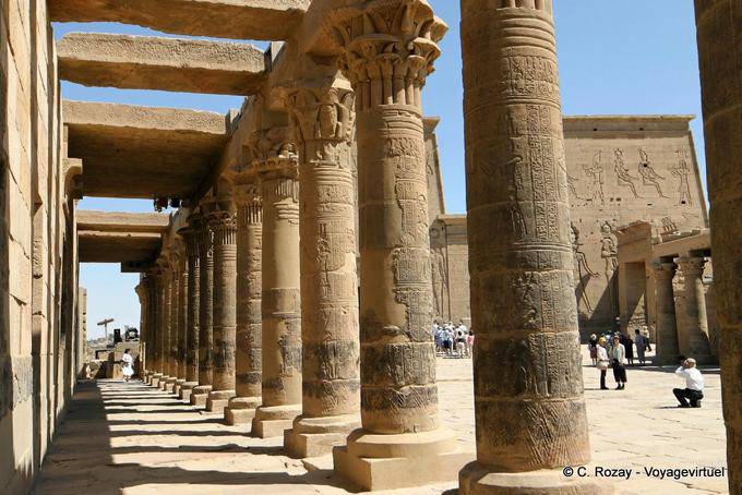 West portico of columns, Temple of Philae - Egypt