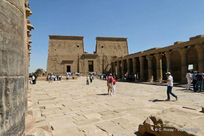 Is Colonnade and unfinished first pylon, Philae - Egypt