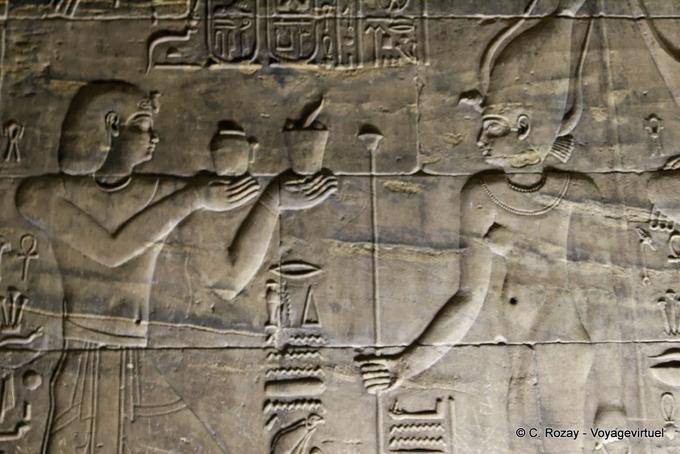 Bas-relief of the chamber of the temple of Isis, Philae - Egypt