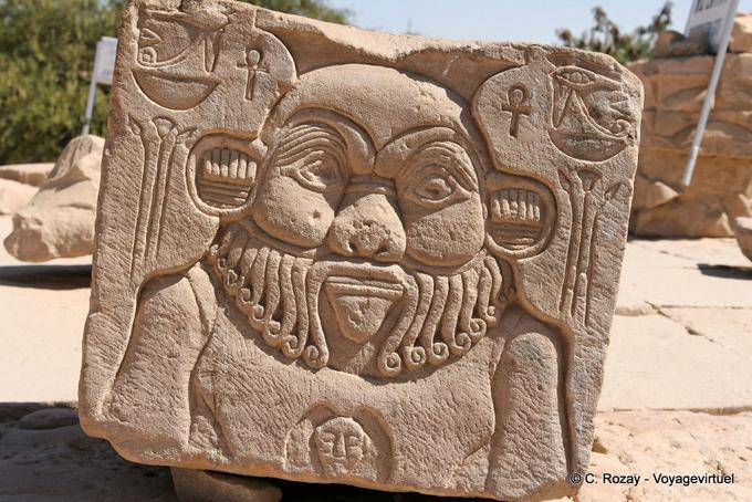 Figure of the Temple of Hathor, Temple of Philae - Egypt