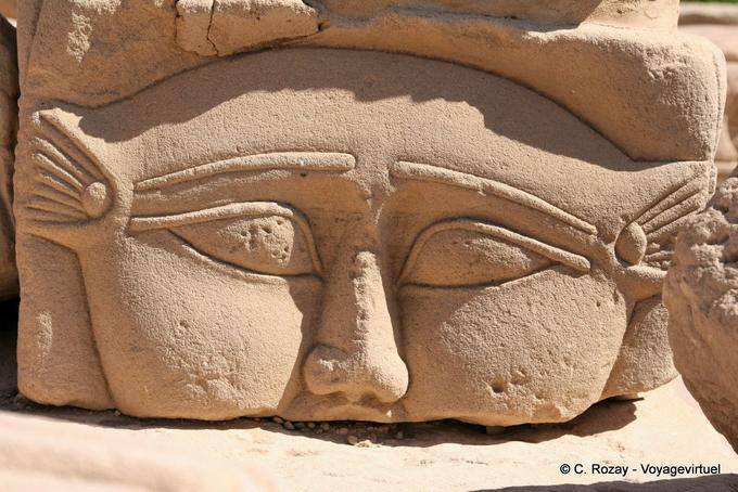 The eyes of the goddess Hathor, Temple of Philae - Egypt