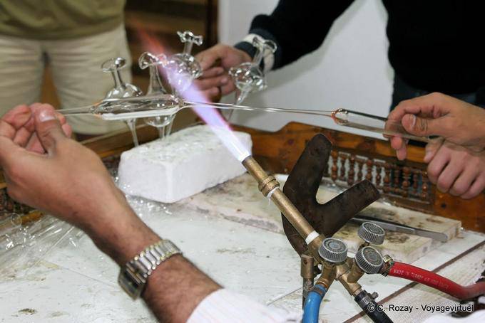 Heating glass, glass Aswan - Egypt