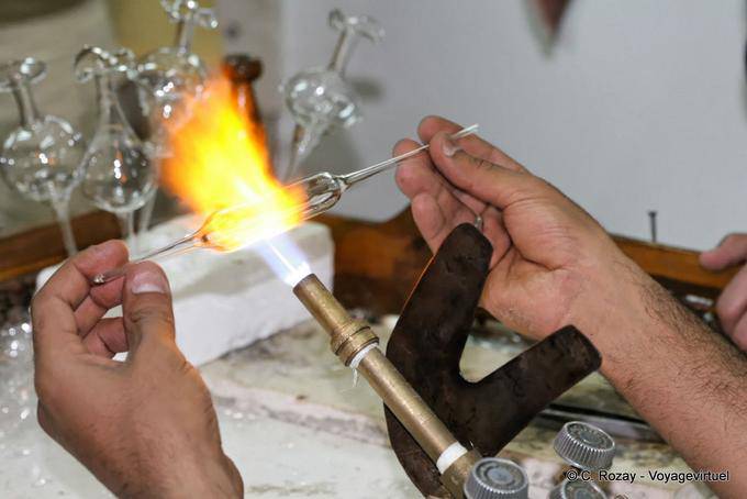Manufacture of a perfume bottle, Aswan - Egypt