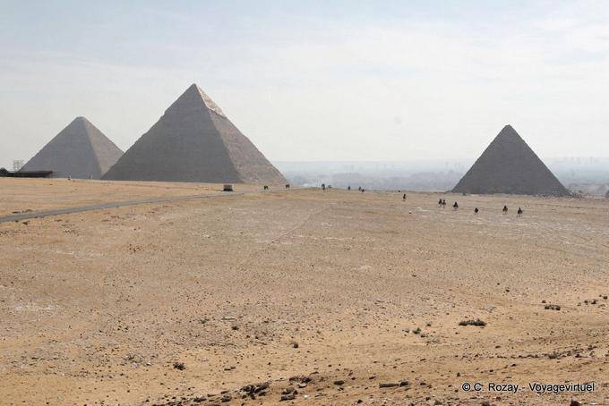 The three pyramids in the Giza Necropolis - Egypt
