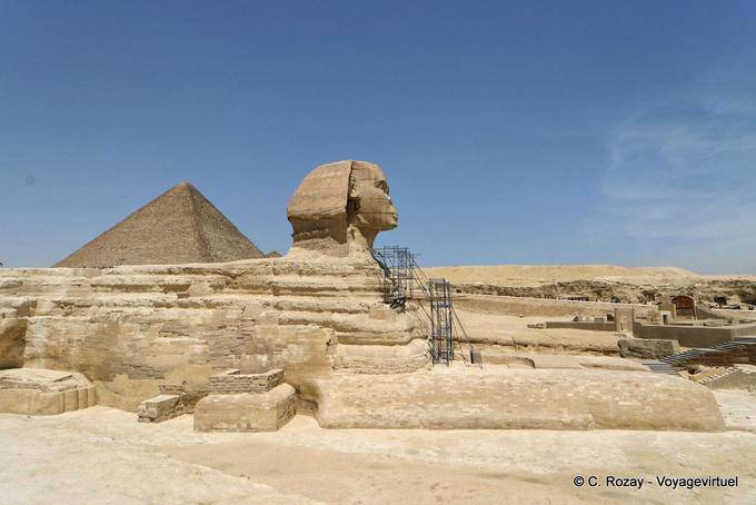 The paws of the Sphinx of Giza - Egypt
