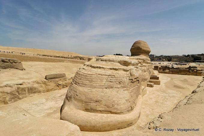 The tail of the Sphinx, Giza - Egypt