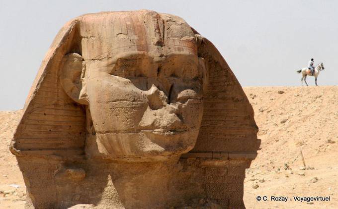 The Sphynx, for three quarters, Giza - Egypt
