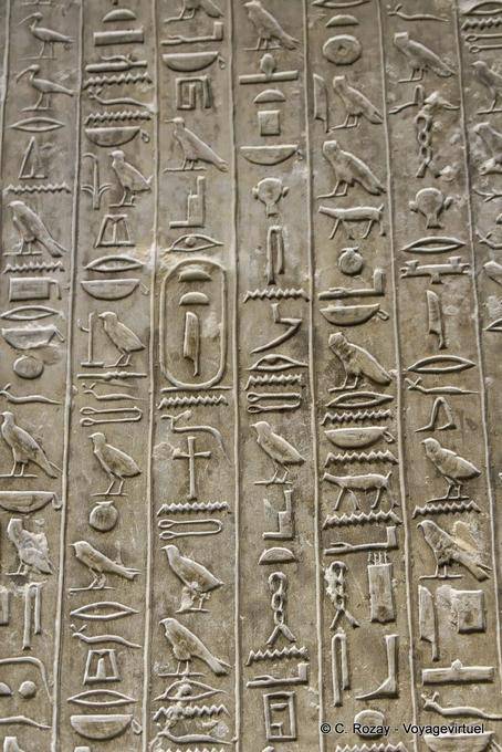 Hieroglyphics table, Saqqara, Cairo - Egypt