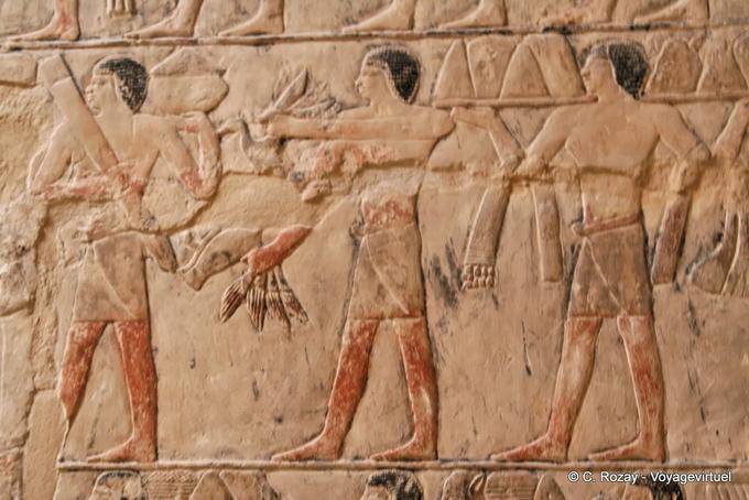 Offering bearers, mastaba of Mereruka, Saqqara - Egypt
