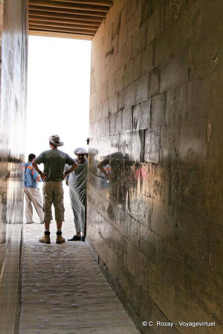 Entrance corridor walls smoothed, Djoser, Saqqara - Egypt