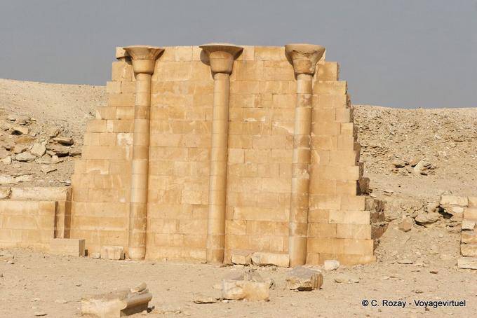 North House columns with papyrus, Djoser, Saqqara - Egypt