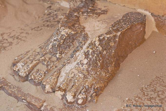 Statue of feet, Djoser, Saqqara - Egypt