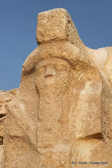Head first Osirian colossi, Djoser, Saqqara - Egypt