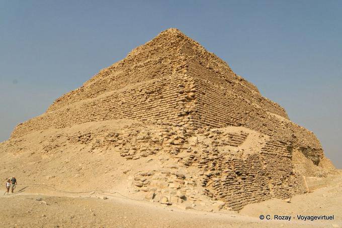Sand on the pyramid at Saqqara - Egypt