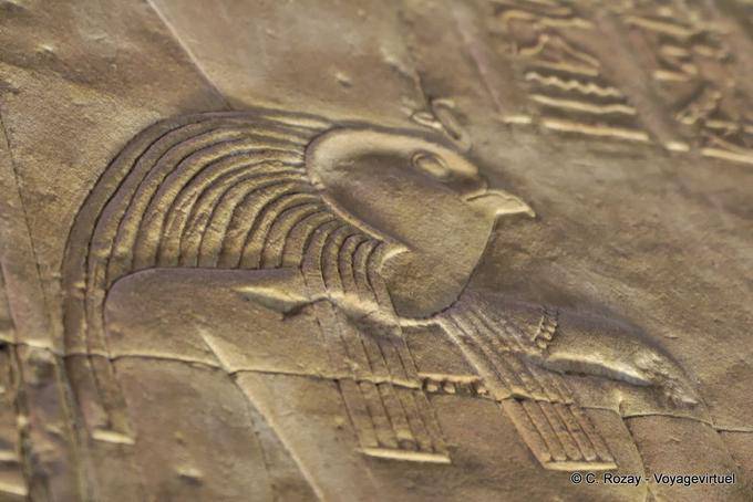 Horus profile in the Holy of Holies, Edfu - Egypt