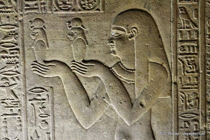 Finesse of a relief, Temple of Horus, Edfu - Egypt