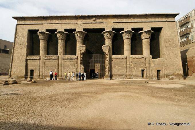 The facade of the temple of Khnum, Esna - Egypt