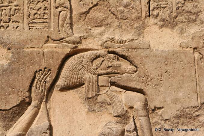 Khnum, the ram-headed god, Esna Temple - Egypt