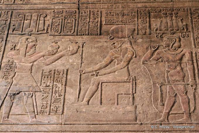 Gifts to God, wall sculpture, Temple of Khnum, Esna - Egypt