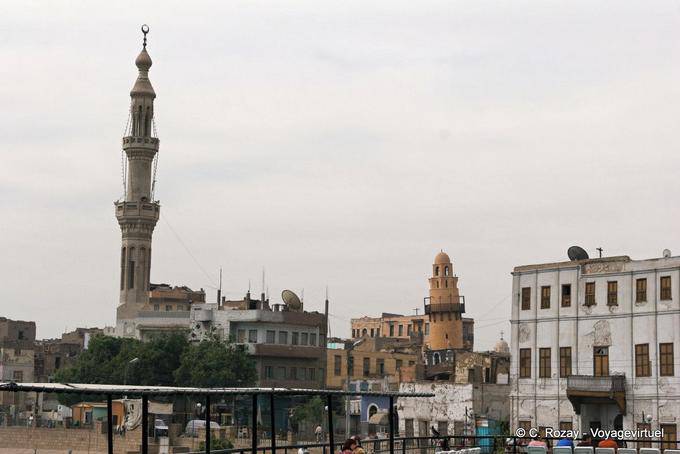 The leaning minaret, following an earthquake, Esna - Egypt