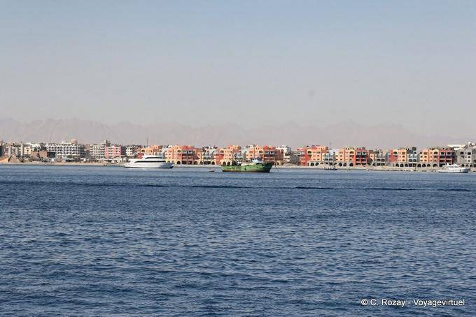 Hurghada, the city view from the Red Sea - Egypt
