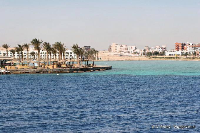 Resorts and artificial beach, Hurghada - Egypt