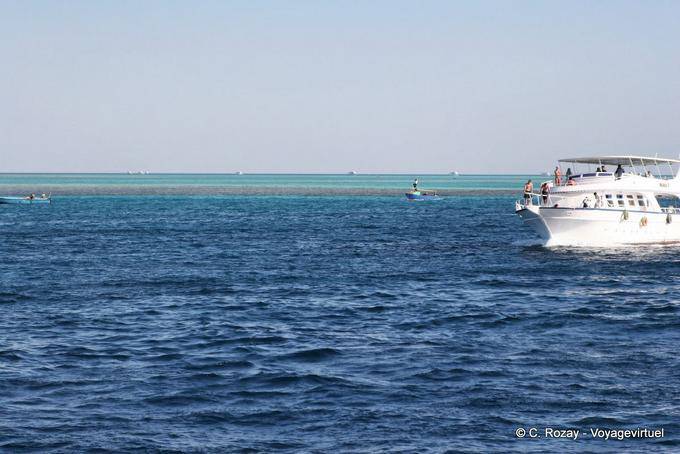 Boat marina and Red Sea, Hurghada - Egypt