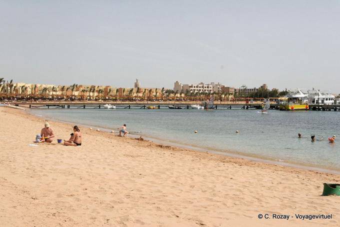 Sandy beach at Hurghada - Egypt